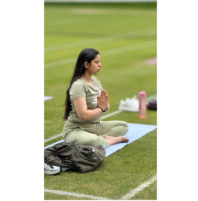 Celebrated International Day Of Yoga at Grange Cricket Club, Edinburgh